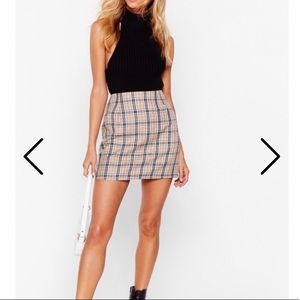 Nasty Gal plaid skirt